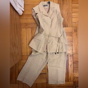Kate Hill linen vest set